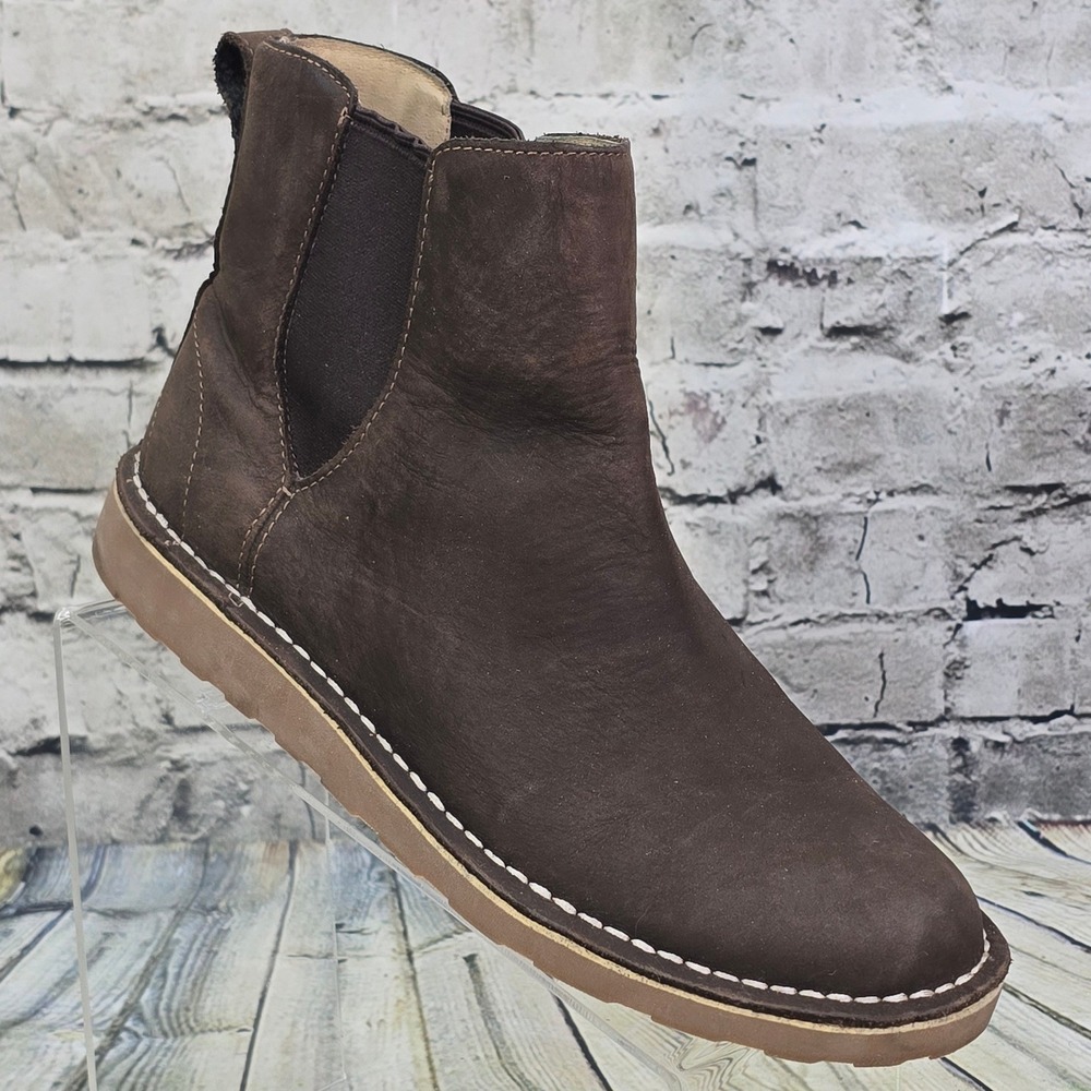 L.L. Bean Stonington Chelsea Boots Women 11 Brown Leather Ankle Pull On 507144